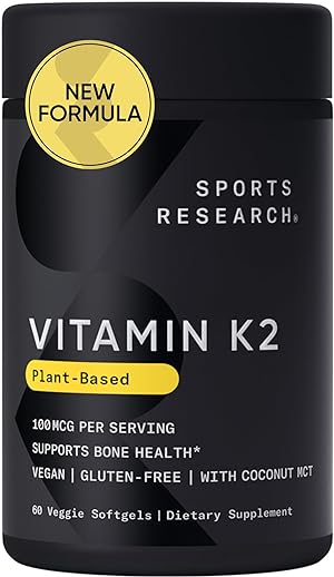 Vitamin K2 as MK7 with Organic Coconut Oil | Vitamin K Supplement Made with MenaQ7 from Fermented Ch