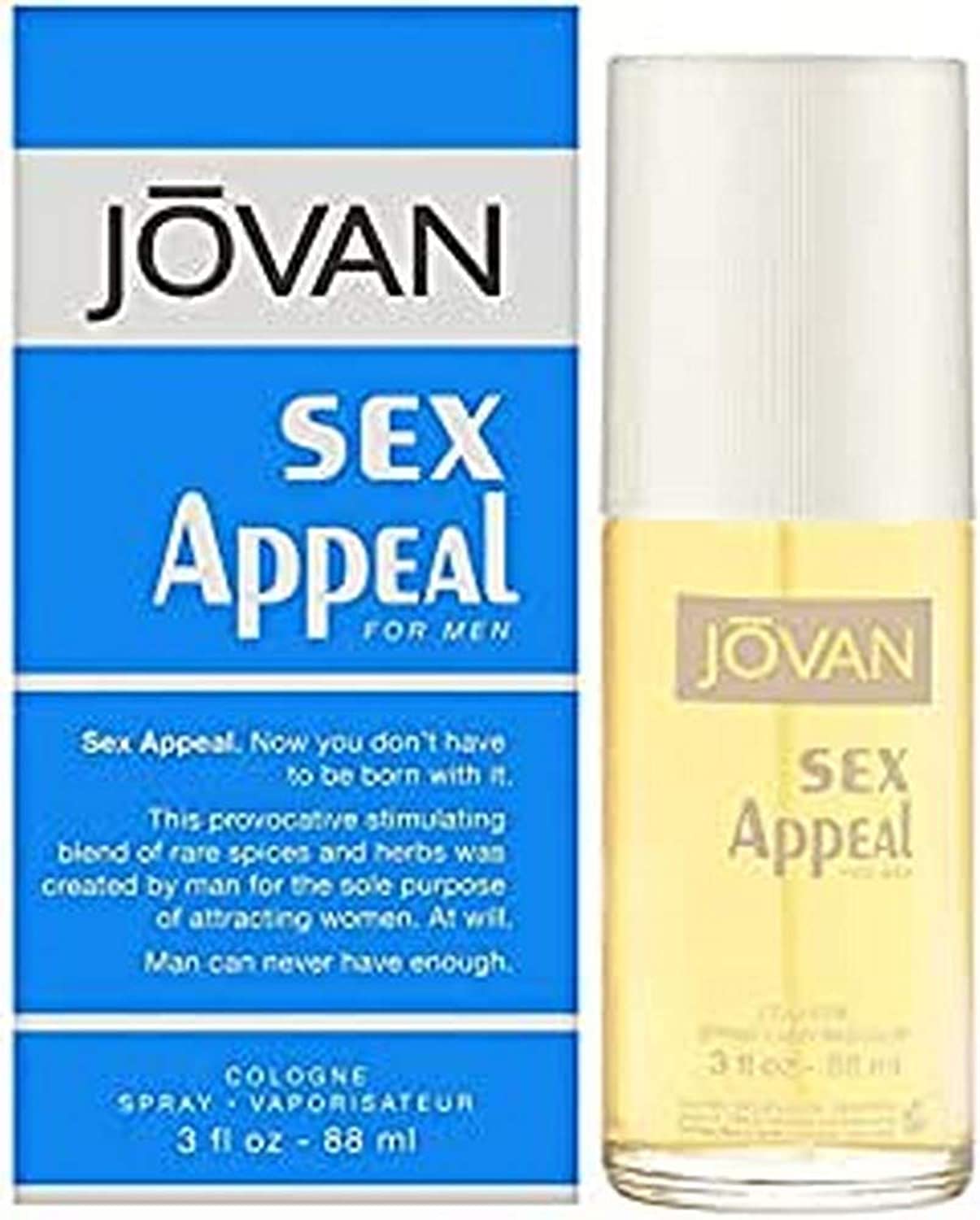 Jovan Sex Appeal By Coty | 3.0 Oz Cologne Spray | Fragr