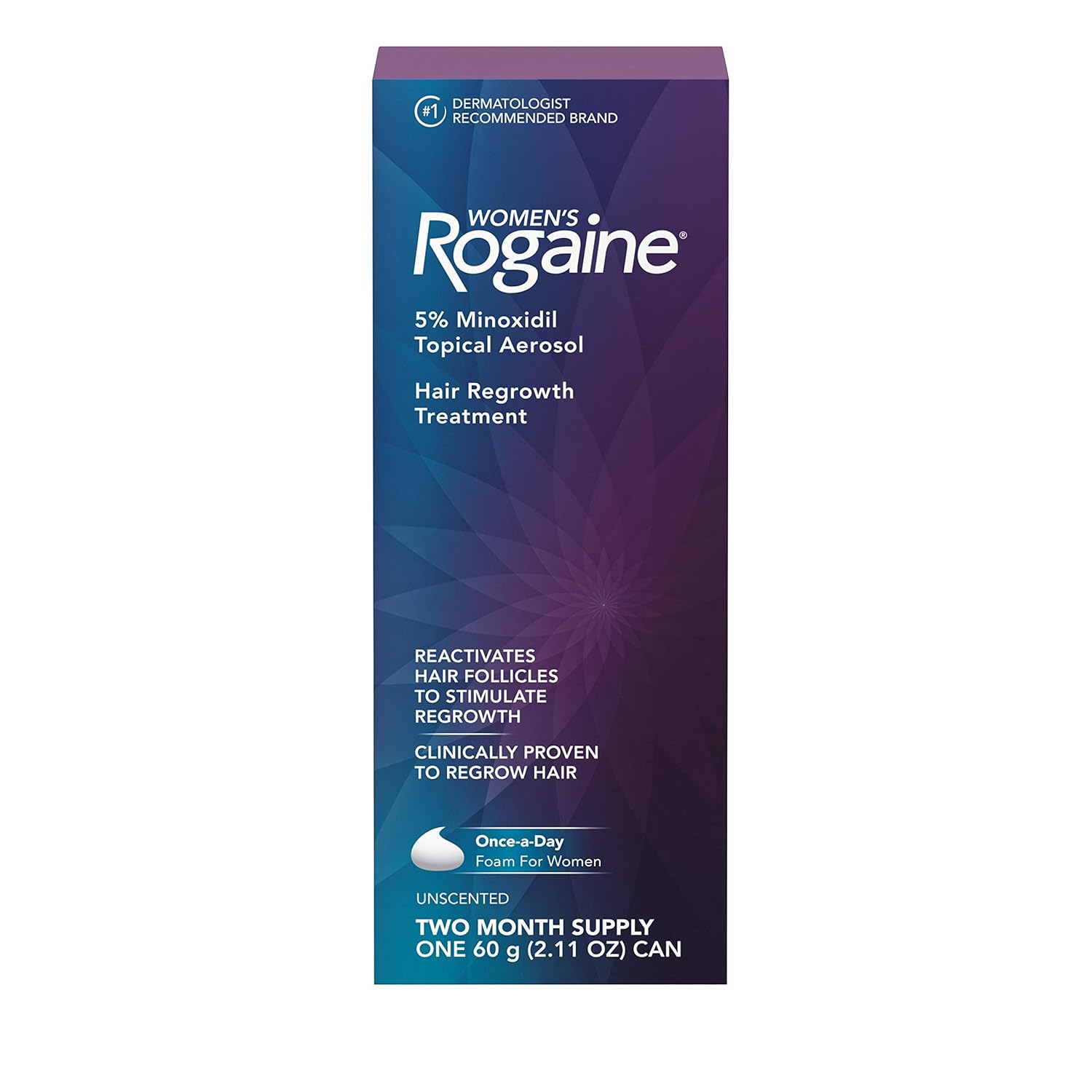 Women's Rogaine 5% Minoxidil Foam for Hair Thinning and Loss, Topical Treatment for Women's Hair Reg