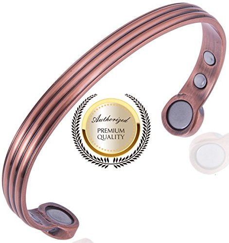 Earth Therapy - Pure Copper Magnetic Tennis Bracelet for Recovery & Injury Relief