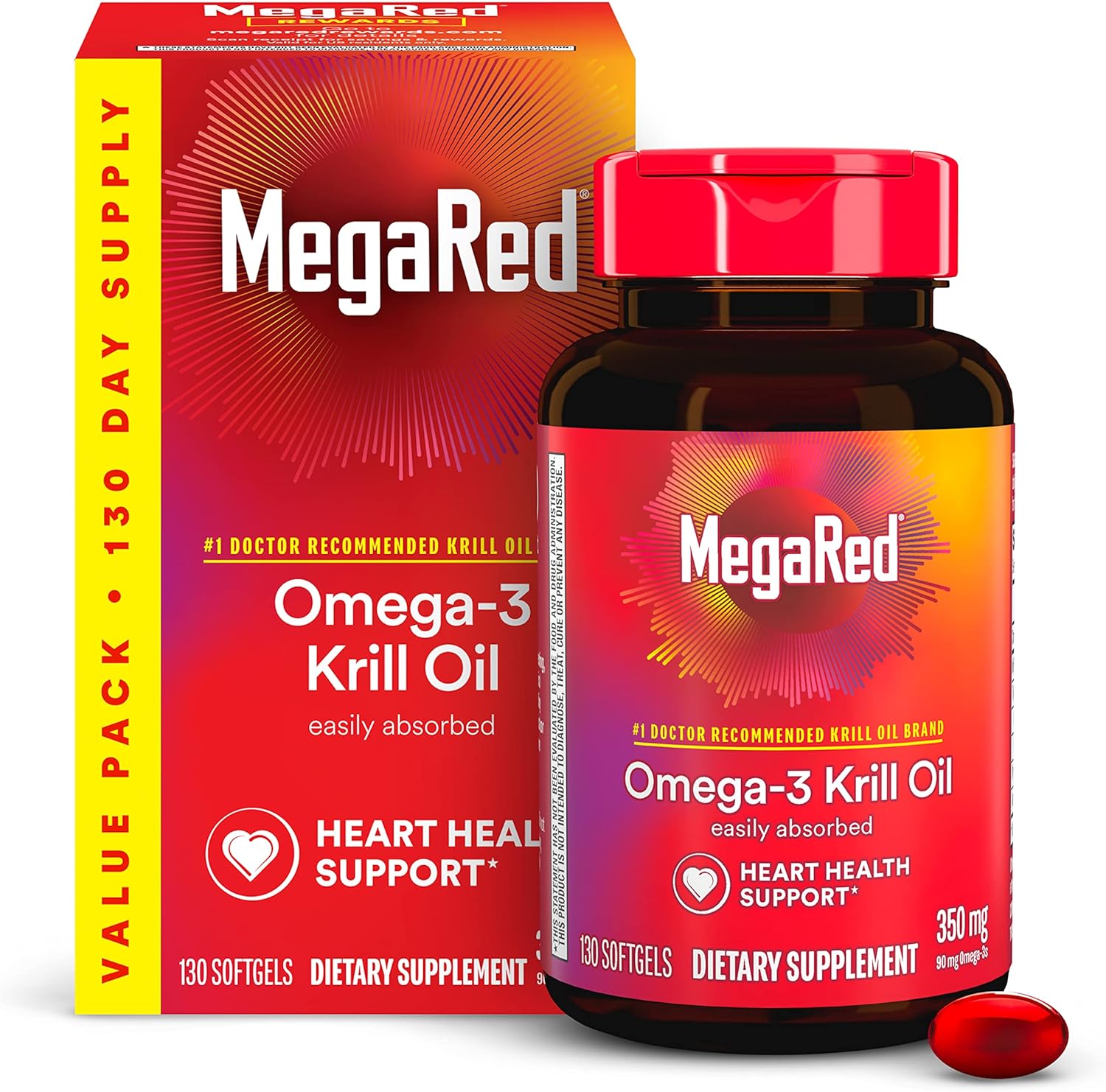 MegaRed Krill Oil 350mg Omega 3 Suppleme…