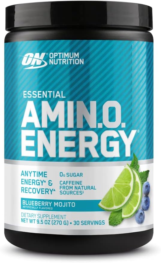 Optimum Nutrition Amino Energy with Green Tea and Green Coffee Extract, Flavor: Blueberry Mojito, 30