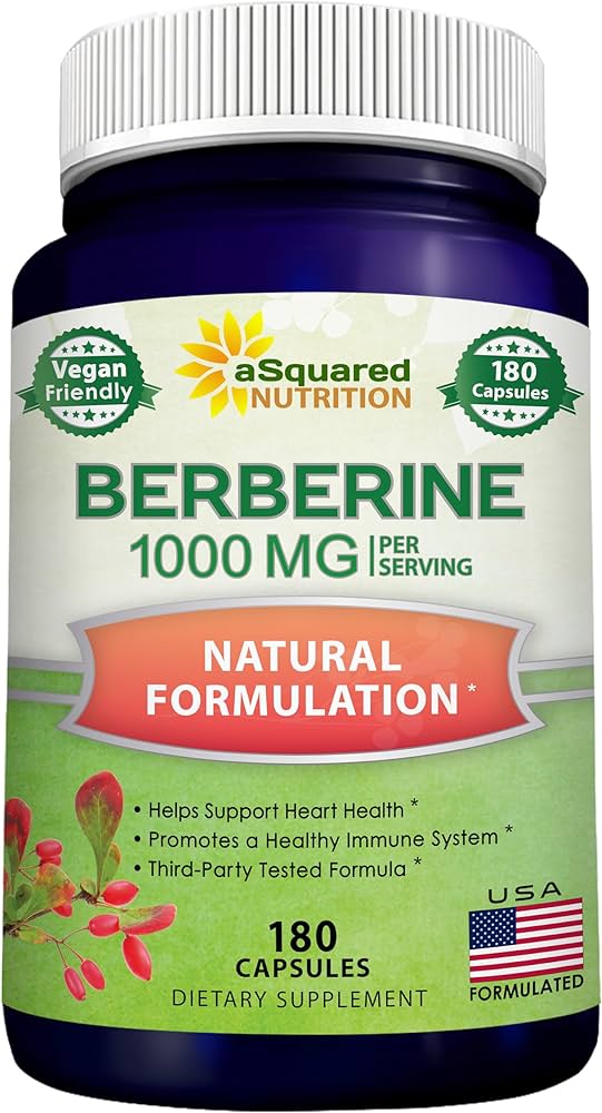 Pure Berberine 900mg Supplement - 180 Capsules, Natural Berberine Hydrochloride HCL Plus, Max Streng