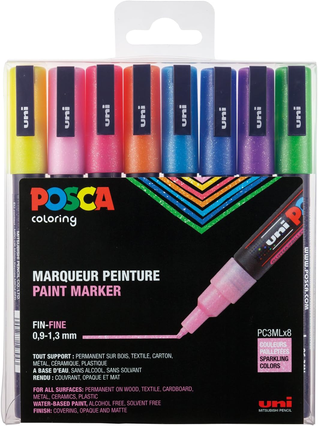 Posca Acrylic Paint Marker Set, Glitter,…
