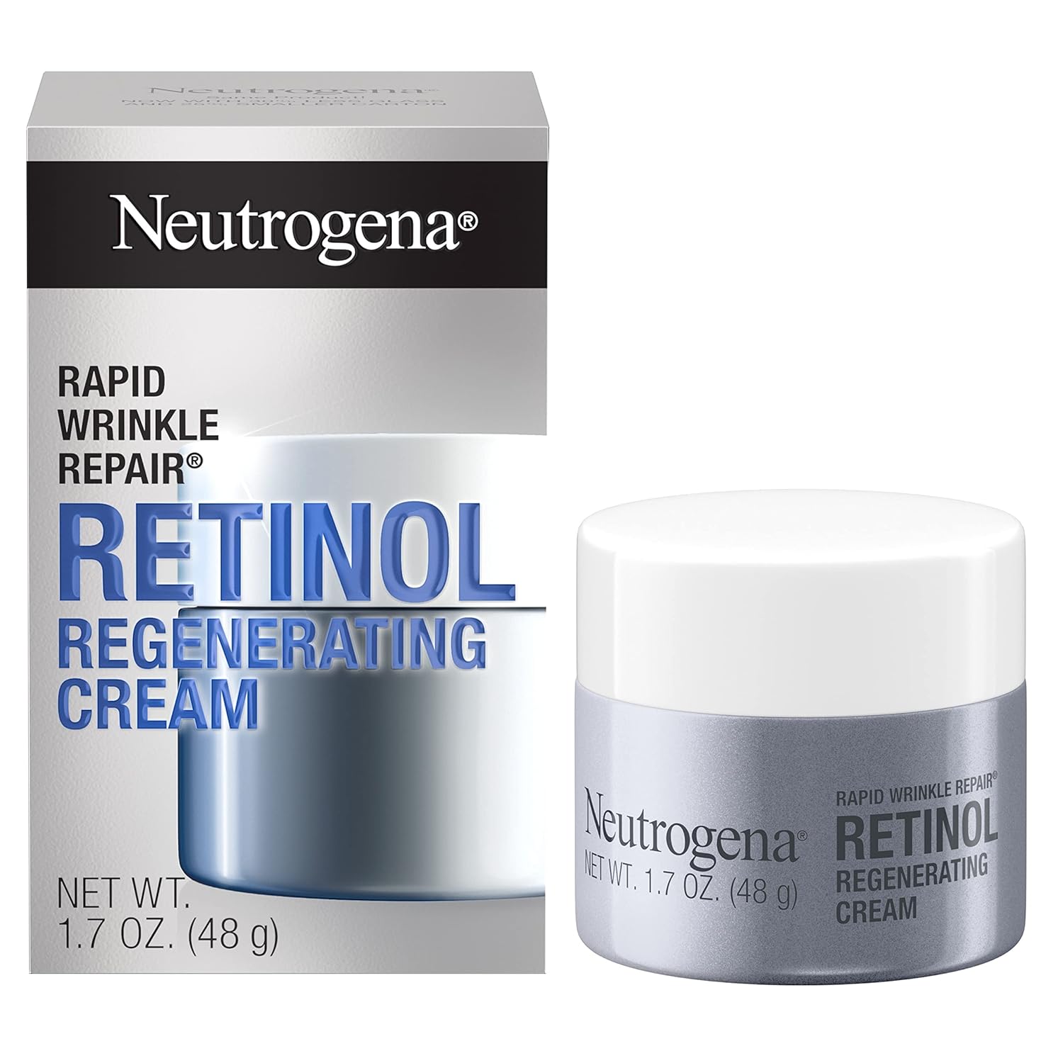 Neutrogena Rapid Wrinkle Repair Retinol Face Moisturizer, Daily Anti-Aging Face Cream with Retinol &