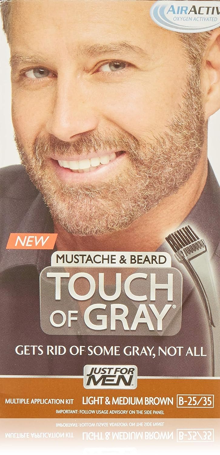 JUST FOR MEN Touch of Gray Hair Color, Mustache & B