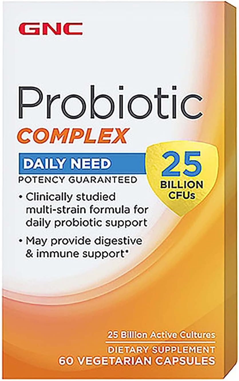GNC Probiotic Complex with- 25 Billion CFUs, 60 Capsule