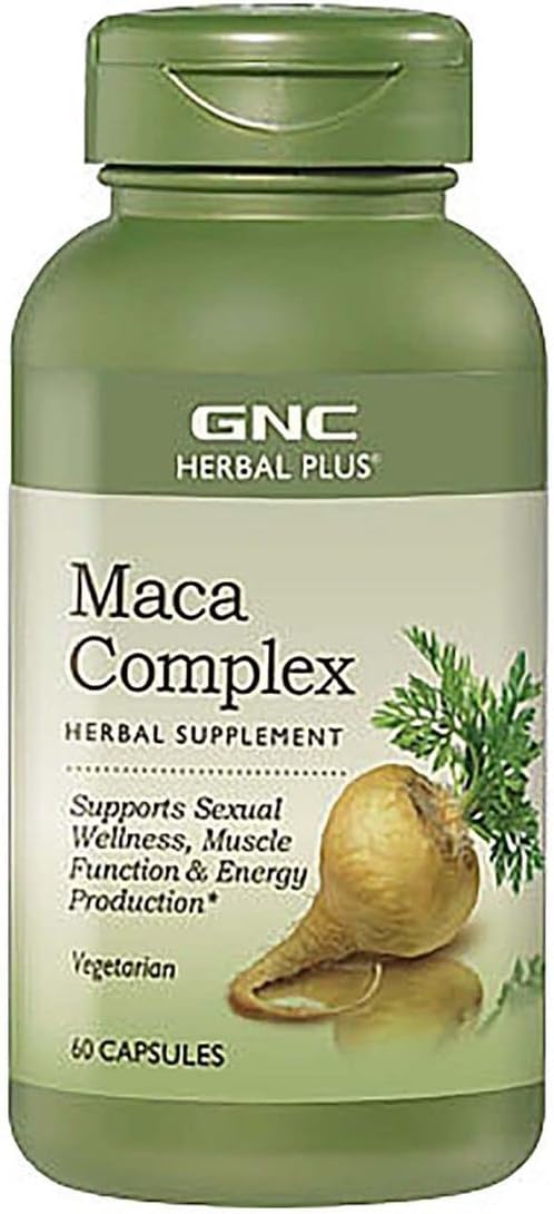 GNC Herbal Plus Maca Complex, 60 Capsules, Supports Sex