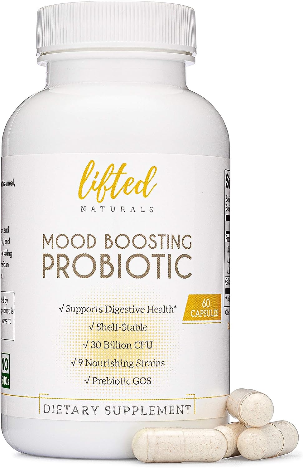 Probiotics 30 Billion CFU - Mood Boosting Supplement w/