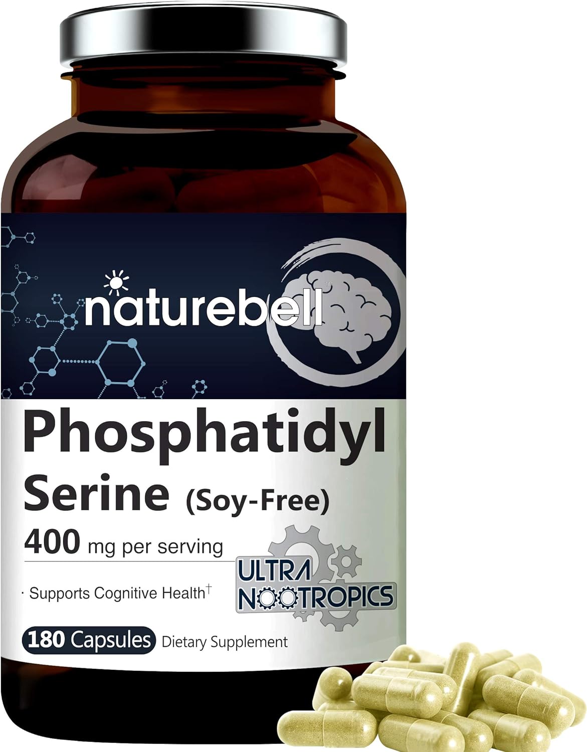 PhosphatidylSerine 400mg Per Serving, 180 Capsules, No 