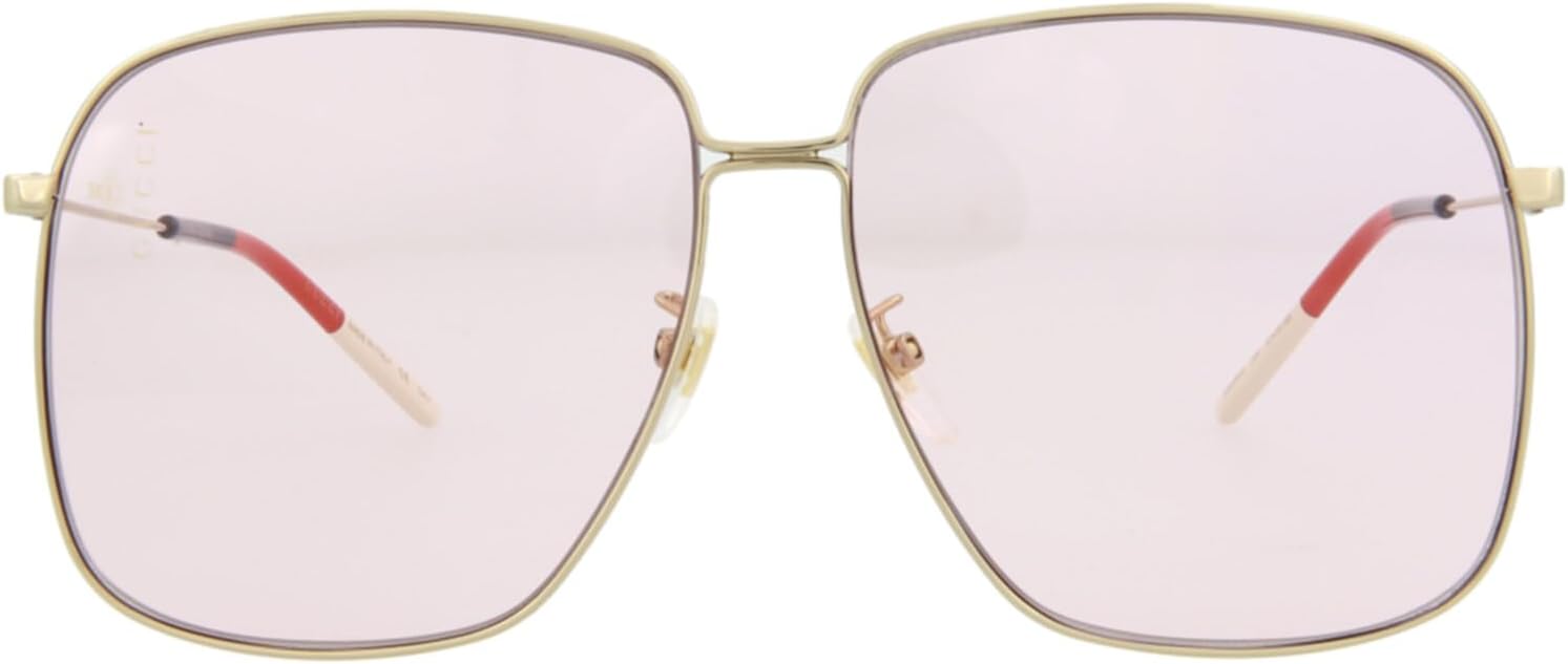 Gucci Womens Round Gold Gold Brown Sunglasses GG0253S-3