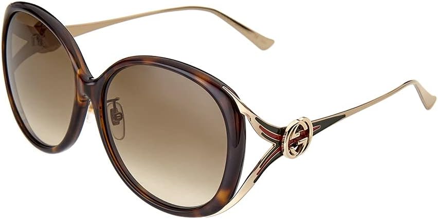 Gucci Womens Non-Polarized UV Protection Round Sunglasses Gold O/S