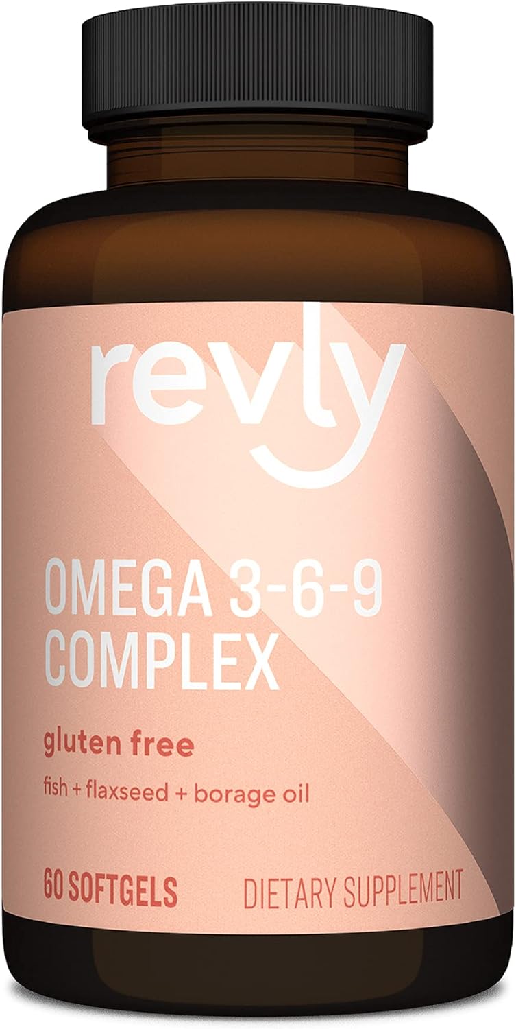 Amazon Brand - Revly Omega 3-6-9 Complex of Fish, Flaxseed and Borage Oil - EPA & DHA Omega-3 fa