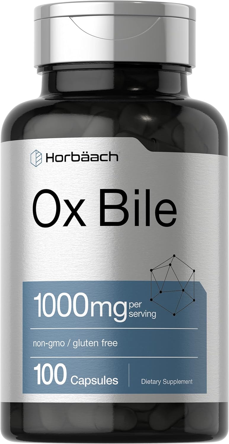 Ox Bile 1000 mg 100 Capsules | Digestive Enzymes Supple
