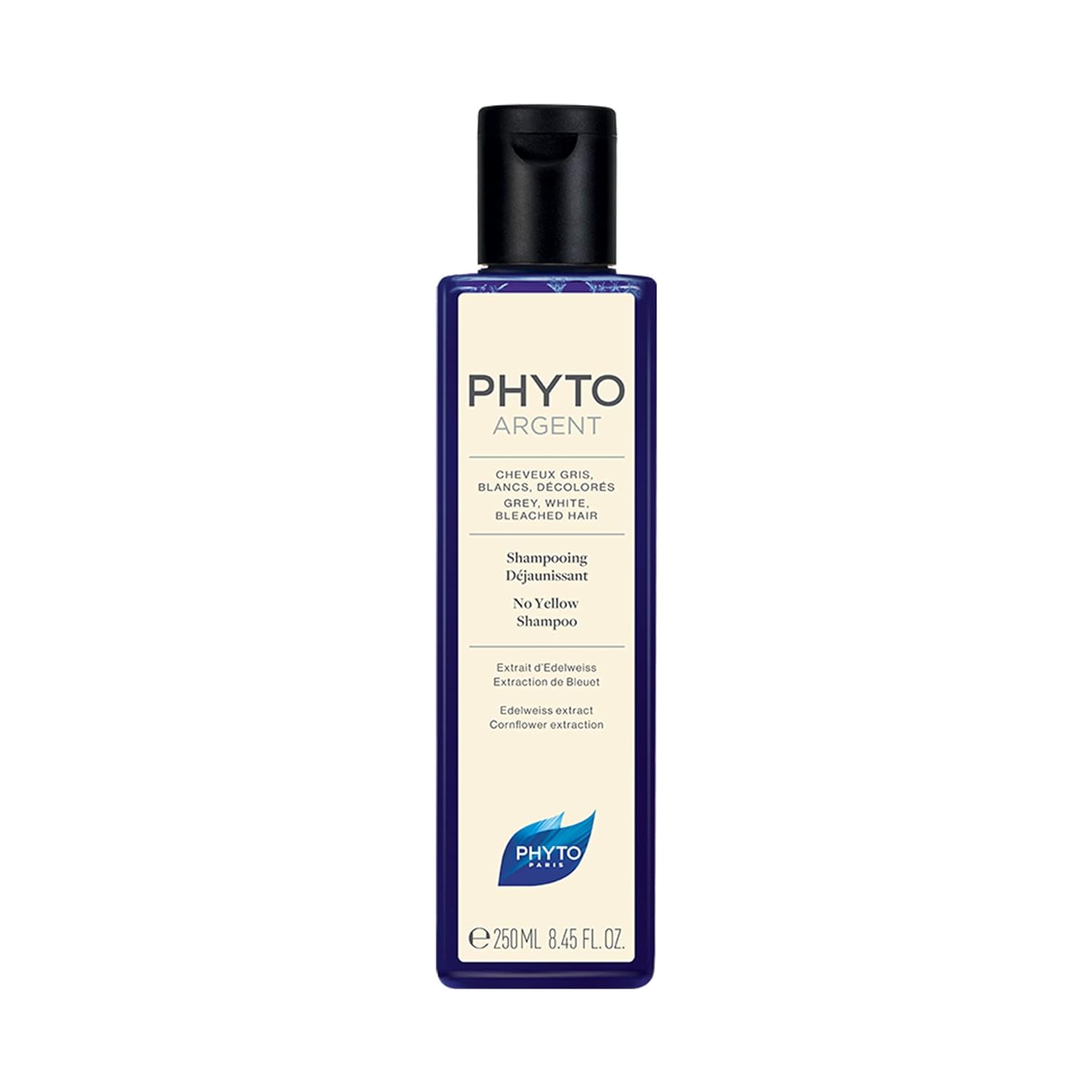 PHYTO, Phytoargent No Yellow Shampoo, 8.45 Fl Oz (Pack of 1)