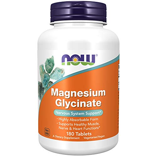 NOW Supplements Magnesium Glycinate 100 mg 180 Tablets