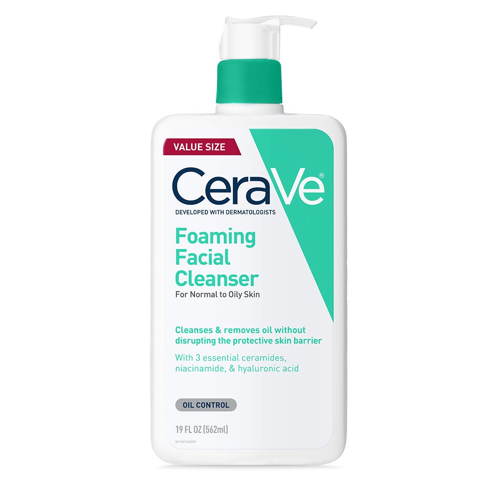 CeraVe Foaming Facial Cleanser | Daily Face Wash for Oi