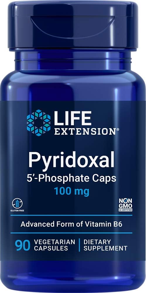 Life Extension Pyridoxal 5-Phosphate Caps 100 mg P5P, 90 Veg Capsules - Advanced Vitamin B6 Suppleme