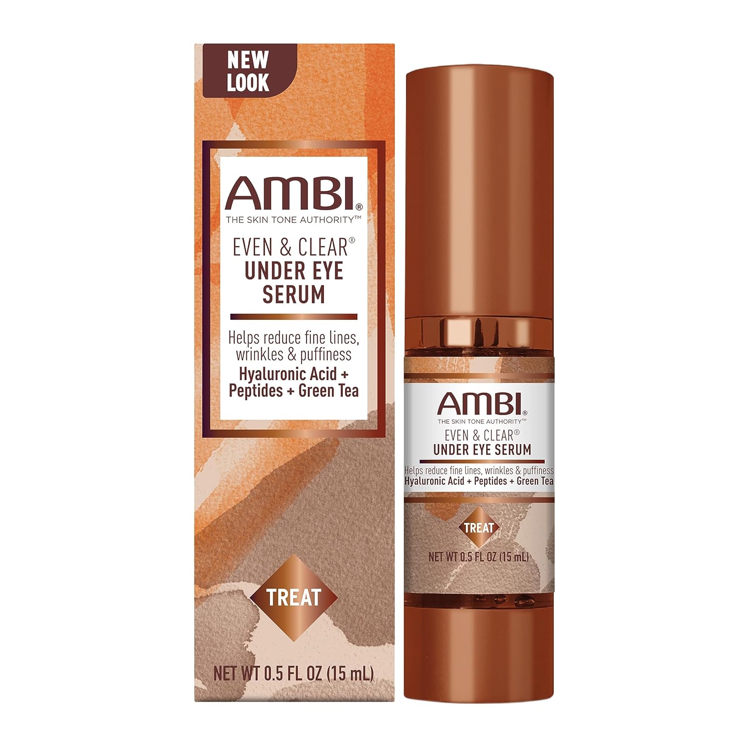 Ambi Even & Clear Under Eye Serum for All Skin Types; Anti Aging Formula features Peptides, Hyal