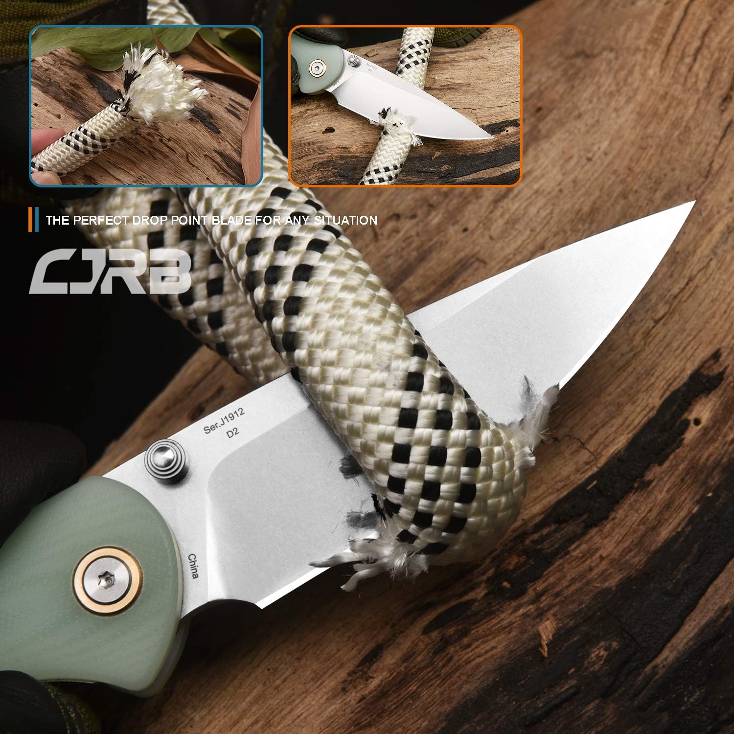 CJRB Folding Knife Feldspar Pocket Stone…
