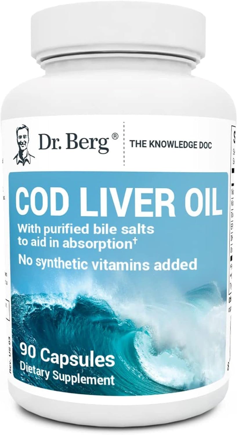 Dr Berg Cod Liver Oil Capsules from Wild Caught Cod - N