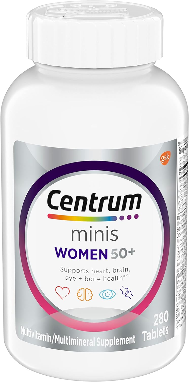 Centrum Minis Silver Women's Multivitamin for Women 50 Plus, Multimineral Supplement with Vitamin D3