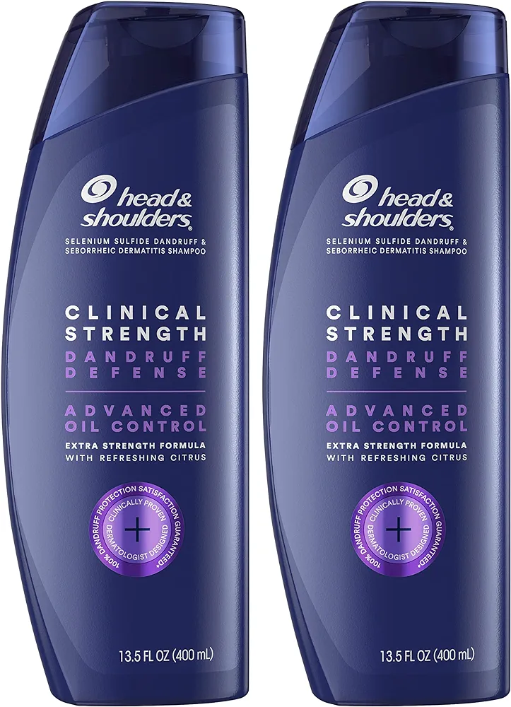 Head & Shoulders Clinical Strength Dandruff Shampoo Twin Pack, Advanced Oil Control with Refresh