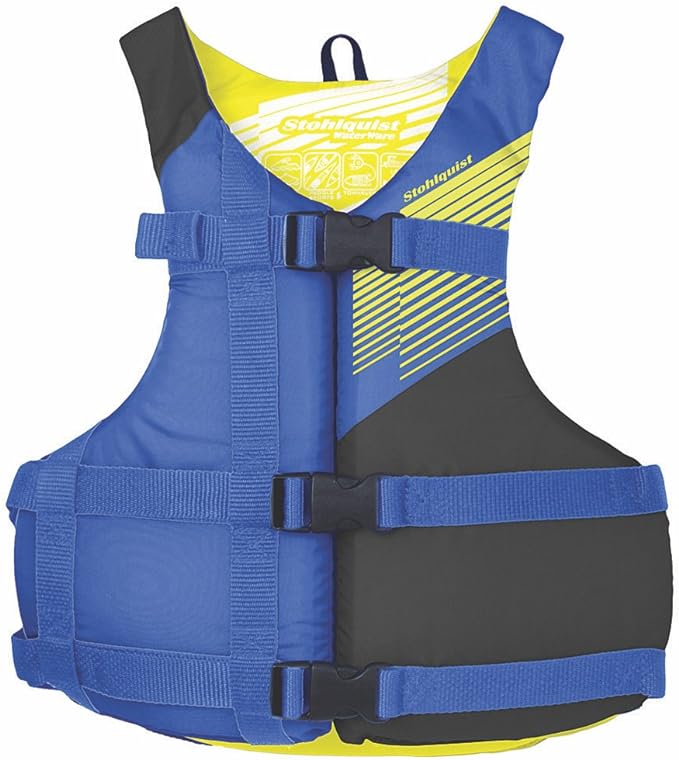 Stohlquist Fit Unisex Adult Life Jacket PFD - Coast Guard Approved, Easily Adjustable for Full Mobil