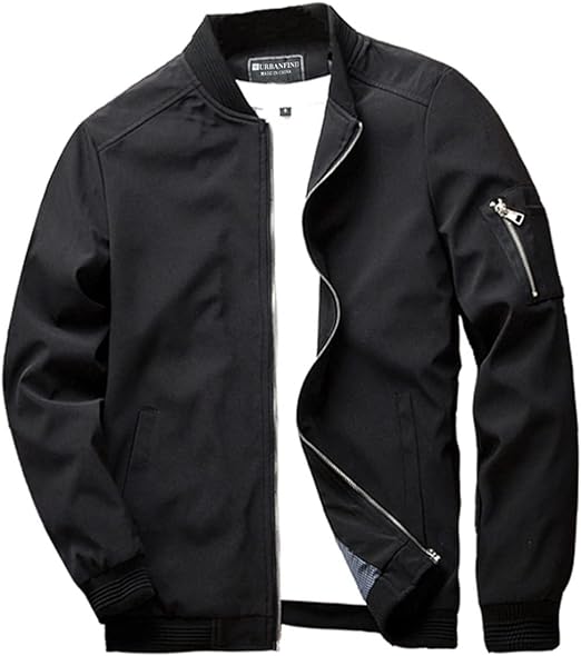 URBANFIND Men's Slim Fit Lightweight Sportswear Jacket Casual Bomber Jacket