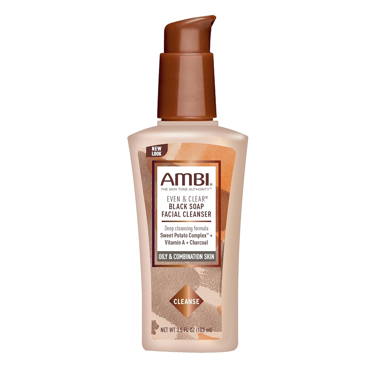 Ambi Even & Clear Purifying Charcoal Black Soap Facial Cleanser With Nutrient Rich Sweet Potato 