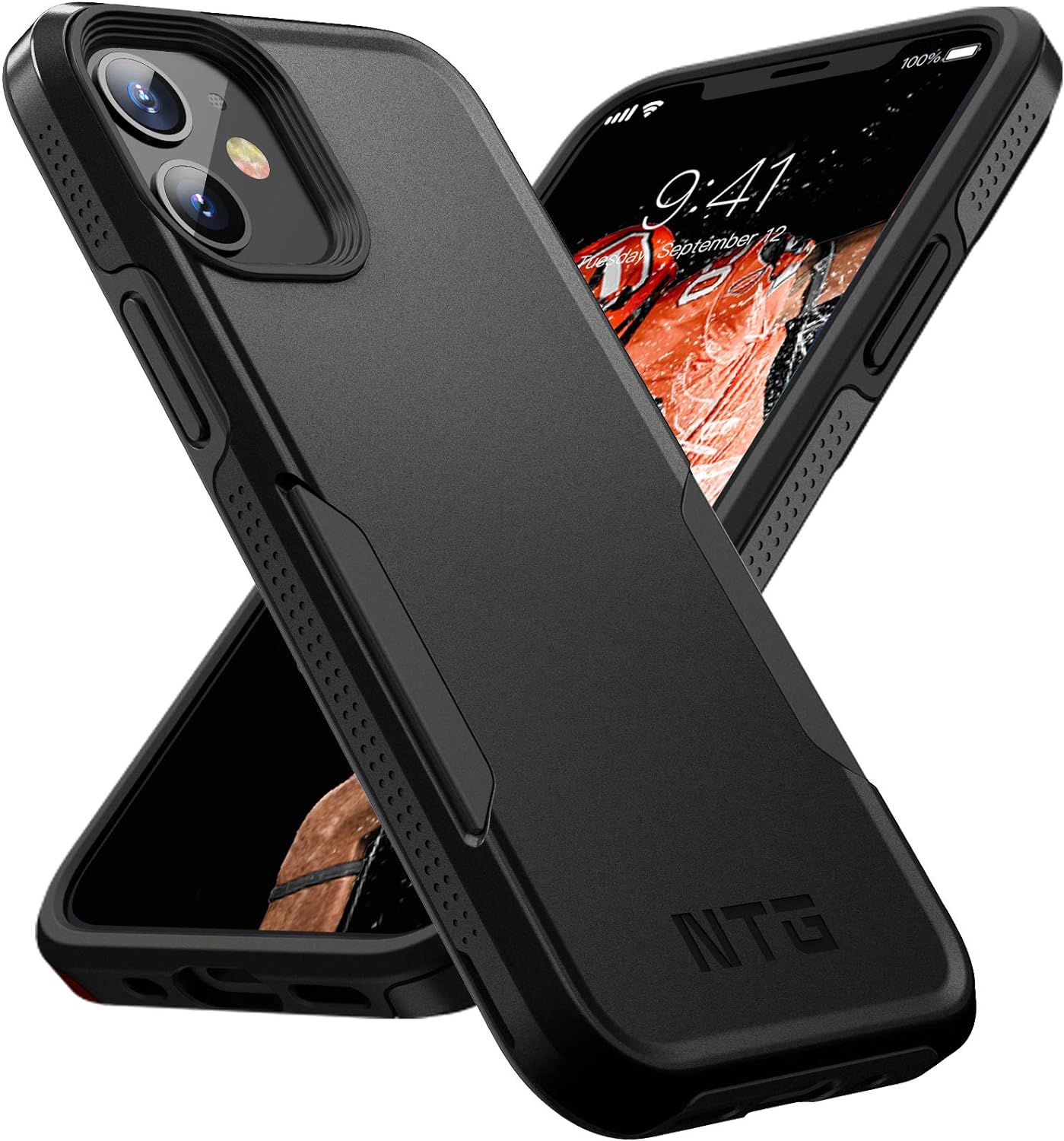 NTG Military Shockproof iPhone 12 Case [2 Layer Structure][Military Grade Anti-Drop] Hard Slim iPhon