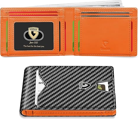 GSOIAX Slim Wallet for Men with 11 card Slots Rfid Bloc