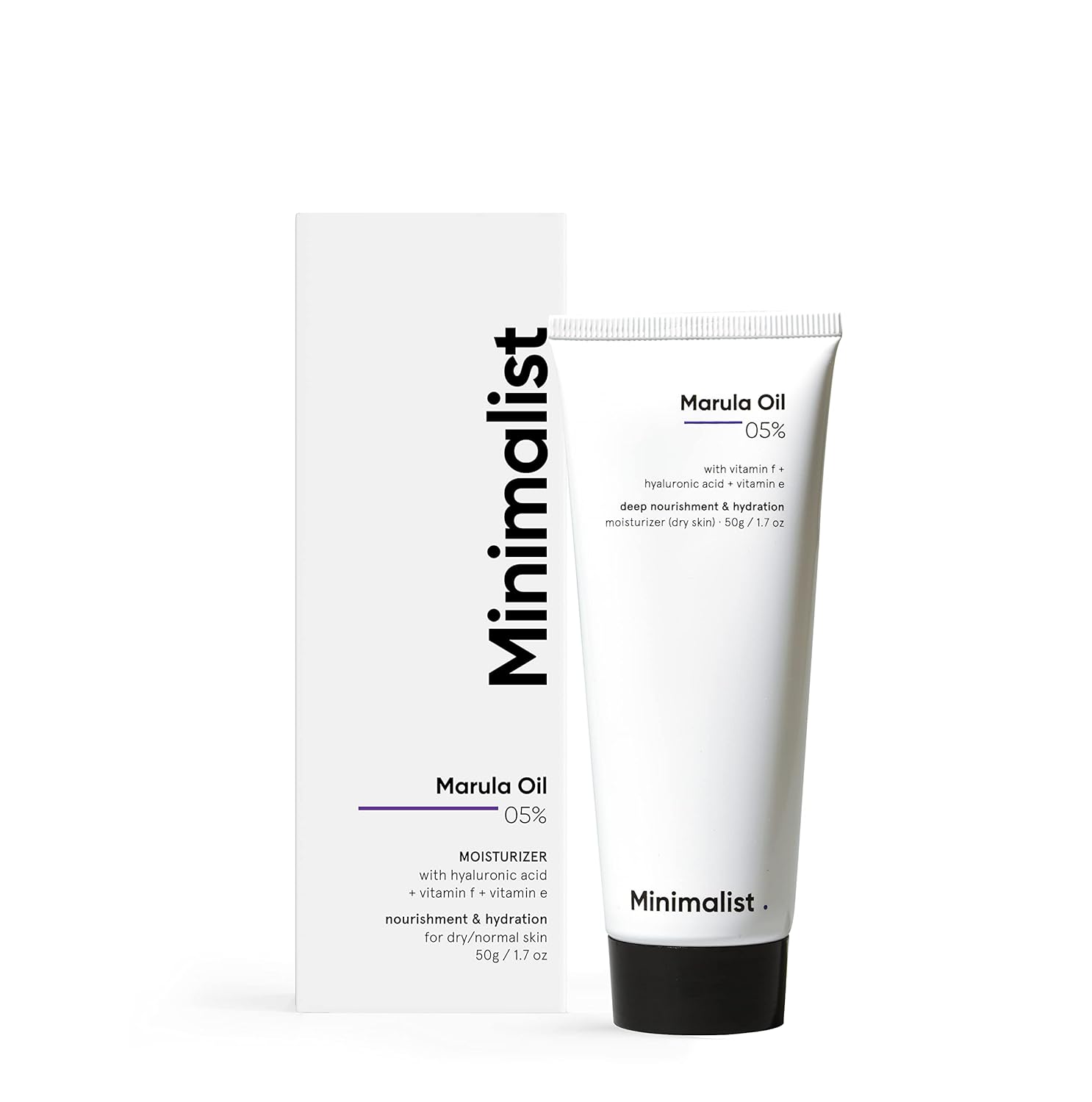 Minimalist Marula Oil 5% Face Moisturizer For Dry Skin With Hyaluronic Acid For Deep Nourishment &am