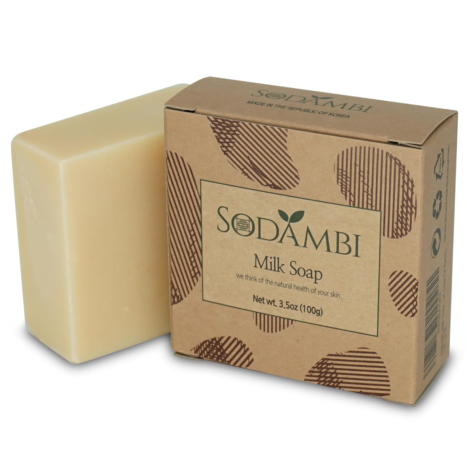 sodambi Milk Soap – 3.5Oz Soap Bar – All Natural Body Soap - Luxurious Handmade Soap for Face an