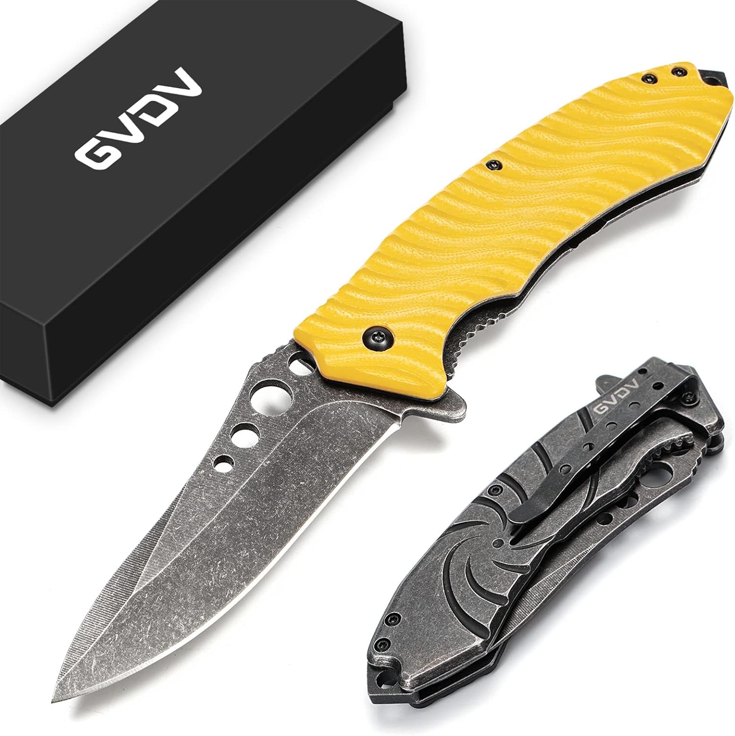 GVDV Pocket Knife - Sharp 3.75" Bla…