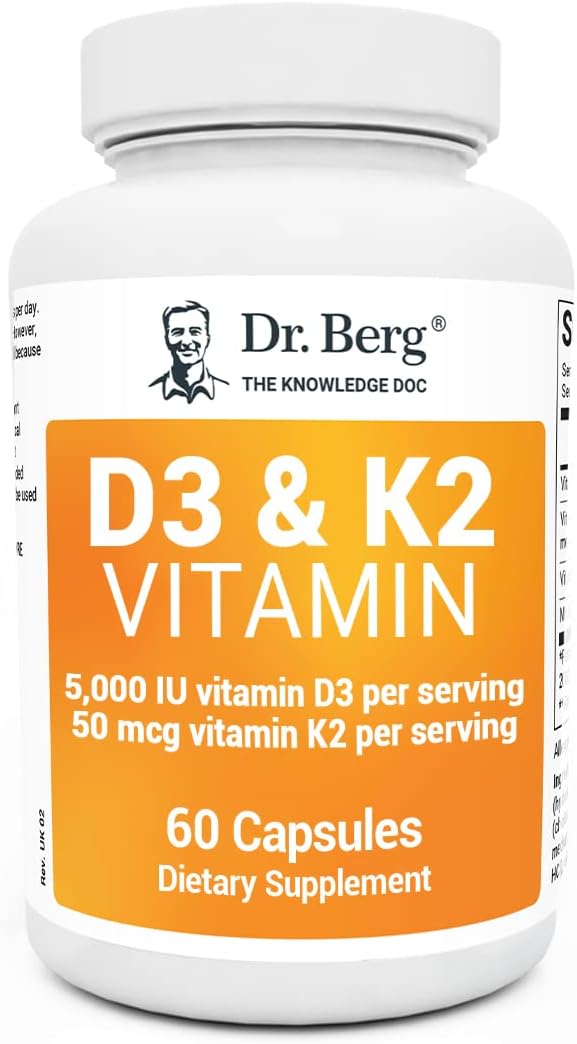 Dr. Berg D3 K2 Vitamin 5000 IU…