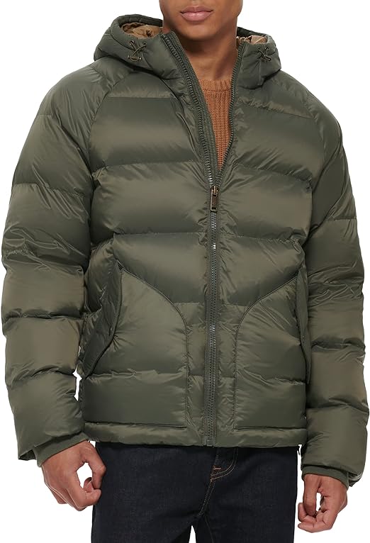 Dockers Men's Recycled Quilted Hooded Puffer Jacket