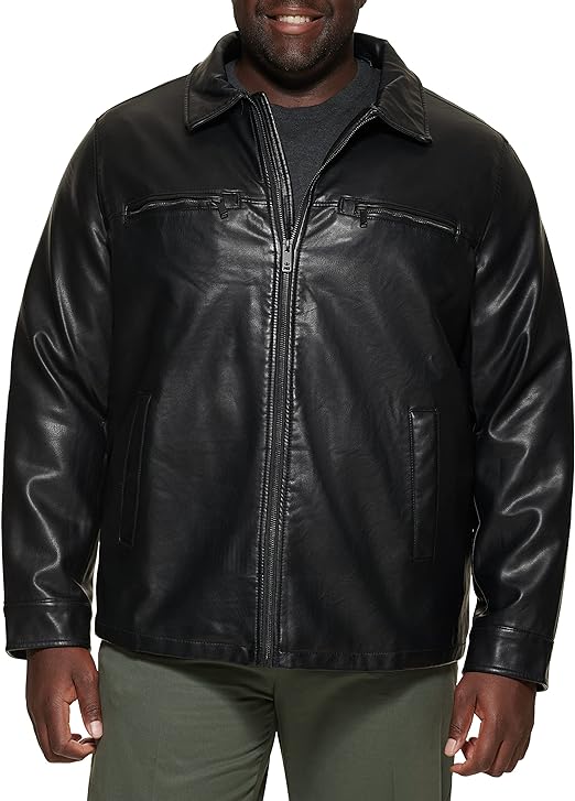 Dockers Big & Tall Men's James Faux Leather Jacket