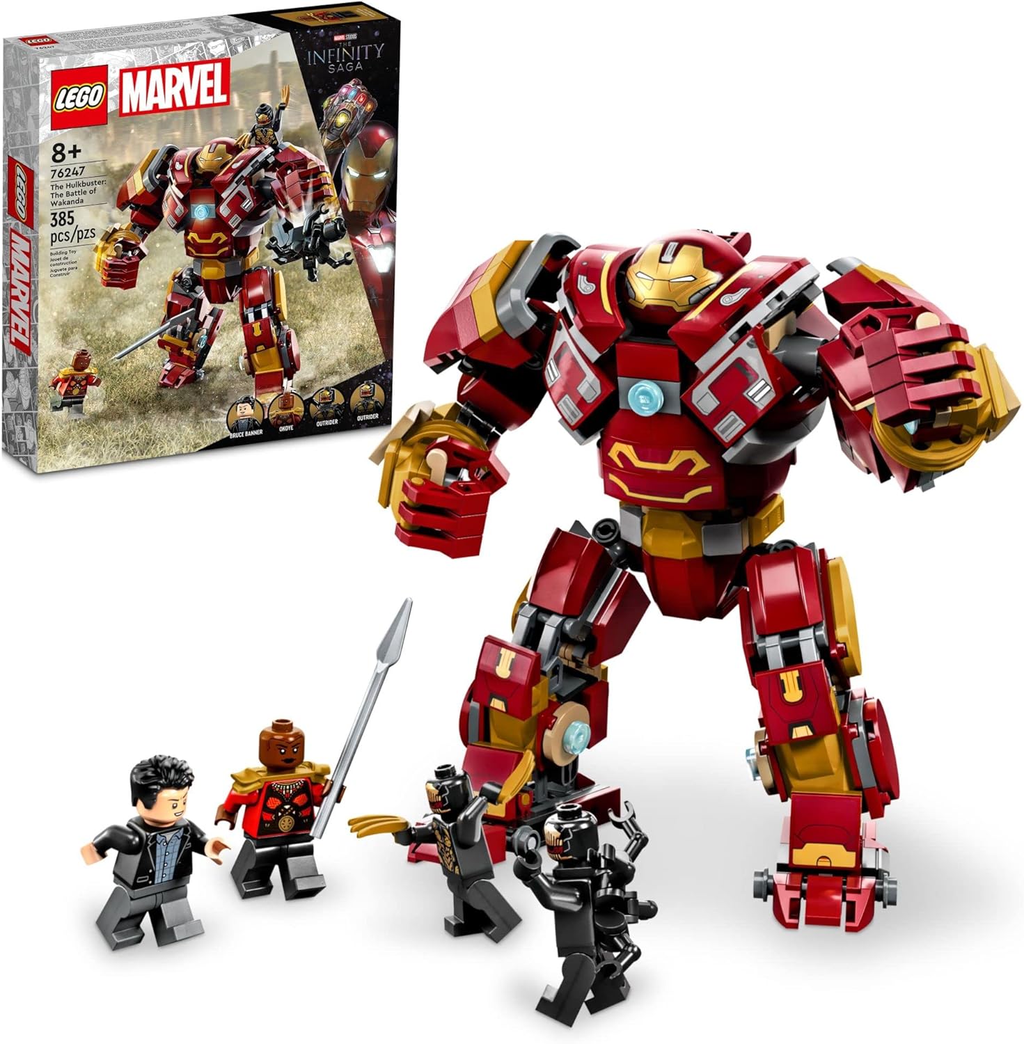 LEGO Marvel The Hulkbuster: The Battle of Wakanda 76247, Action Figure, Buildable Toy with Hulk Bruc