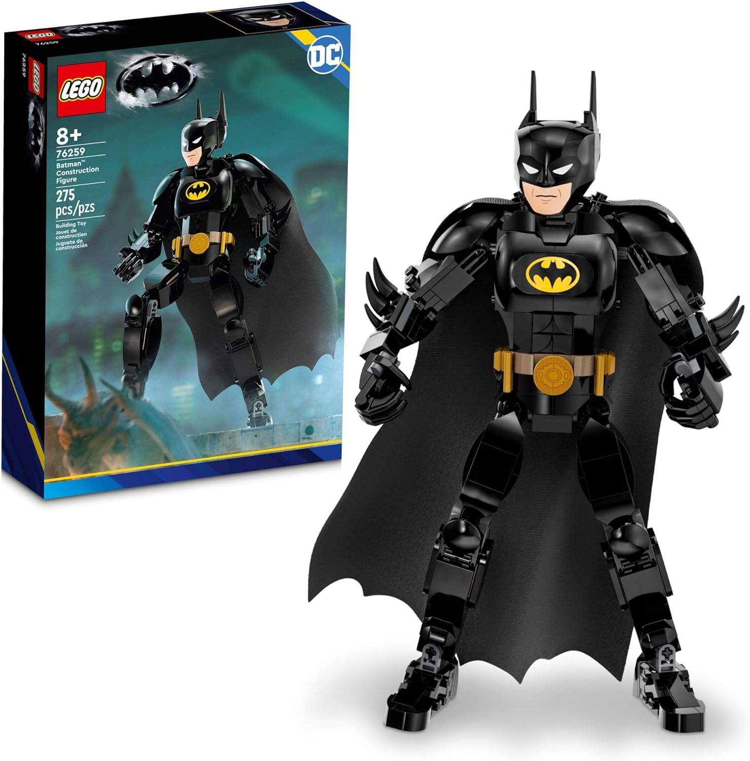 LEGO DC Batman Construction Figure 76259 Buildable DC Action Figure, Fully Jointed DC Toy for Play a