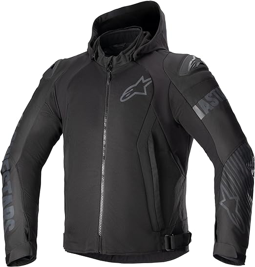 Alpinestars Zaca Air Mens Textile Motorcycle Jacket Black/Black XXL