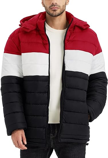 BEST SOUTH Men's Winter Puffer Jacket Hooded