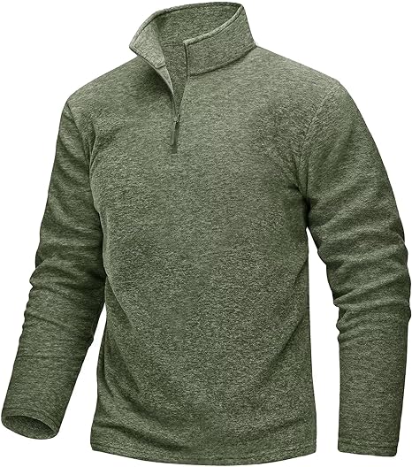 TACVASEN Men's Pullover Shirts 1/4 Zip Fleece Sweatshir