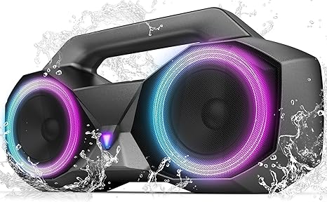 KMAG Portable Bluetooth Speaker - IPX7 Waterproof Wireless Speakers with 80W Loud HiFi Stereo Sound