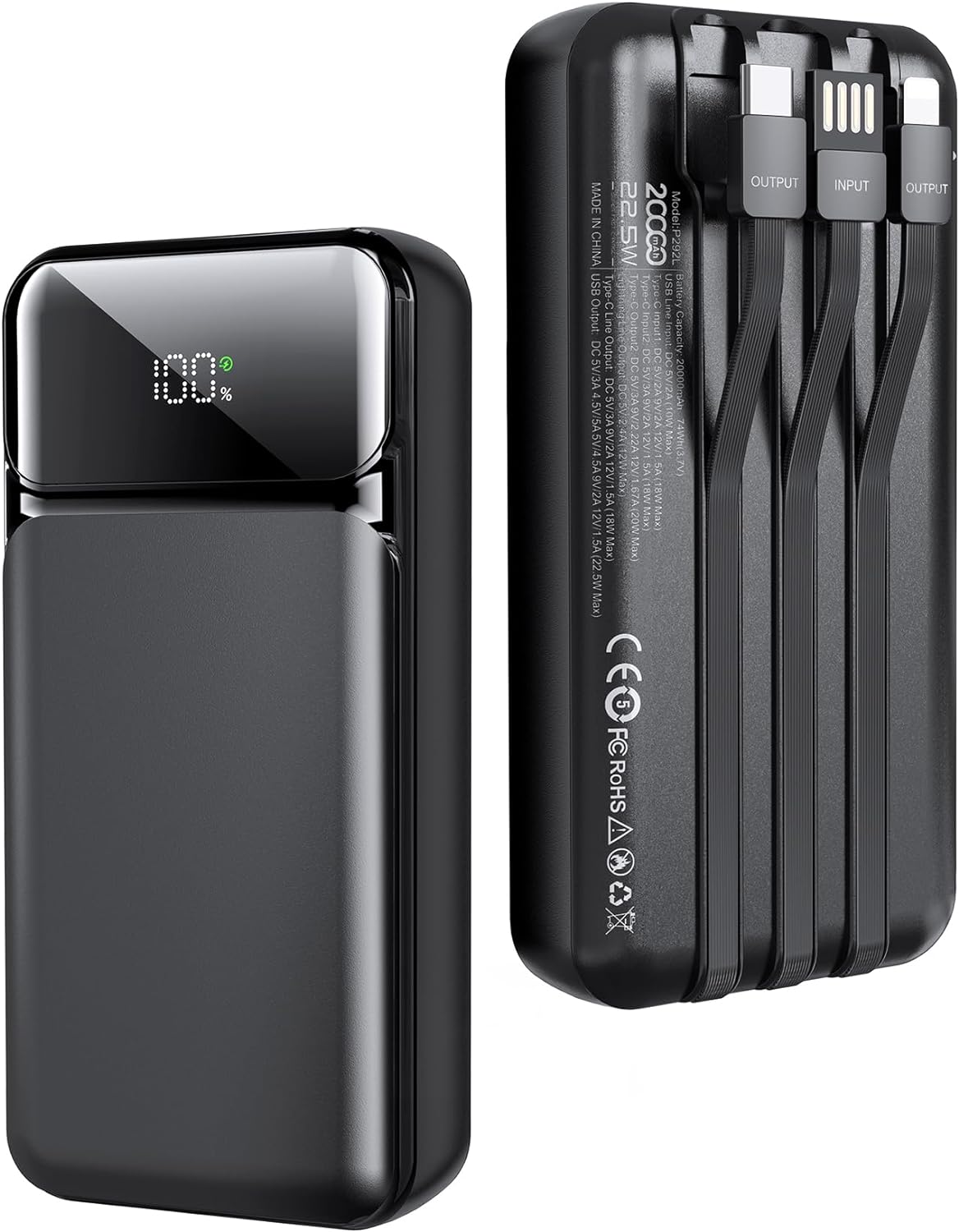 Guowo Portable Charger Power Bank with B…