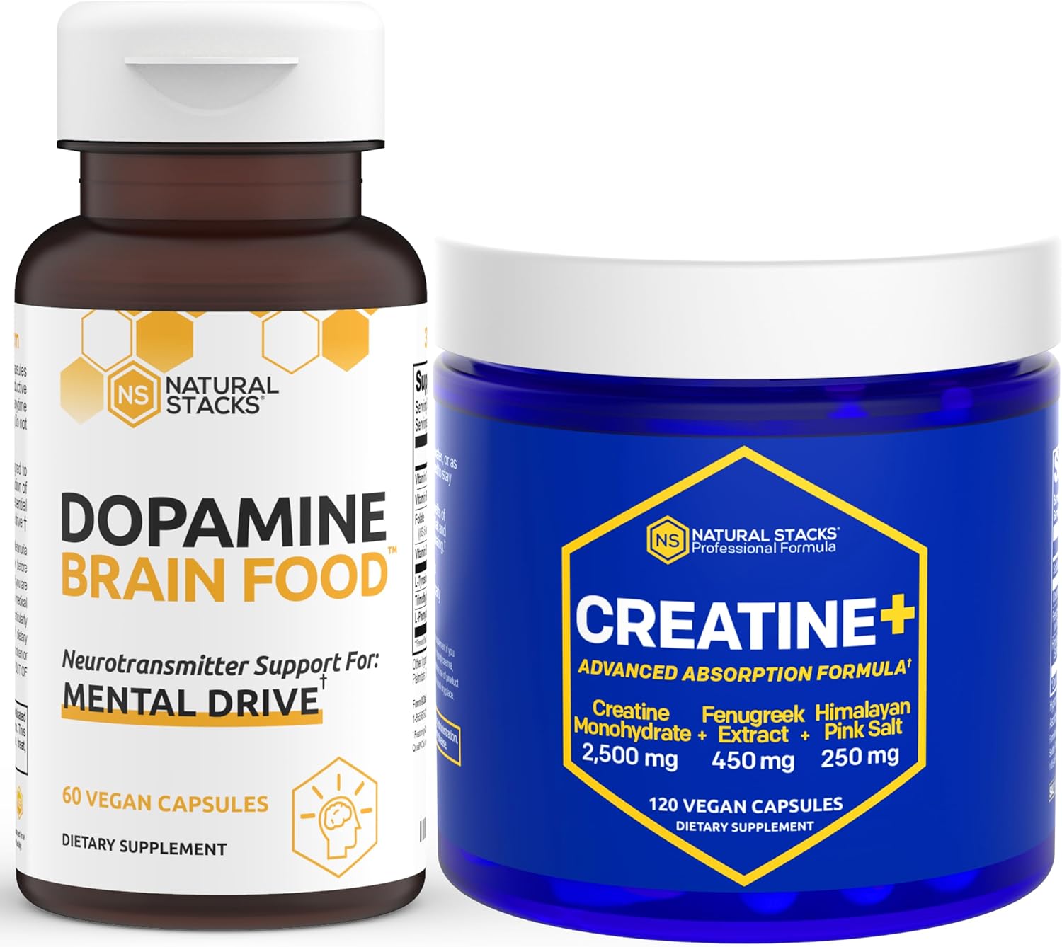 NATURAL STACKS Dopamine Brain Food & Creatine Monoh