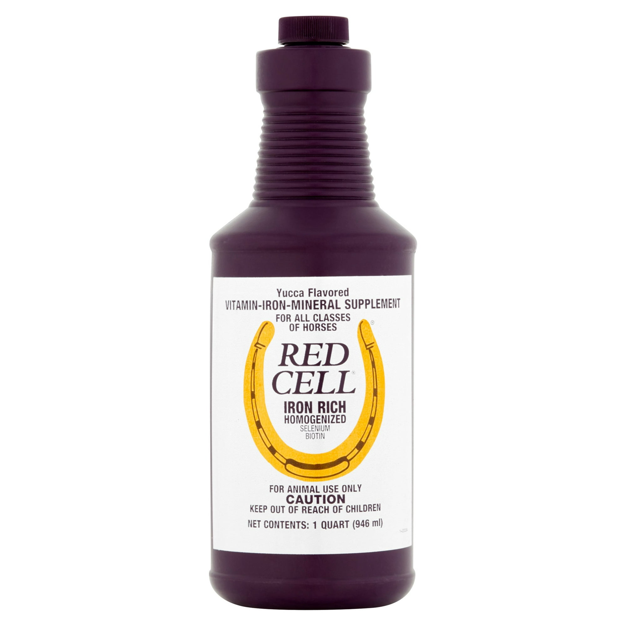 Horse Health Products Red Cell Iron Rich Homogenized Selenium Biotin Horse Supplement, 1 qt.