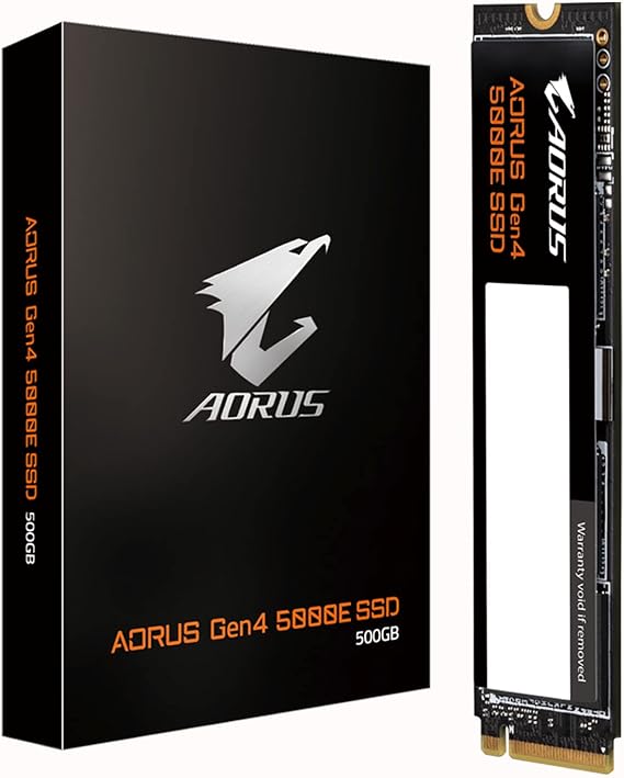 GIGABYTE AORUS Gen4 5000E SSD 500GB PCIe…