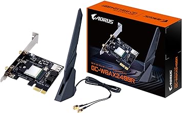 GIGABYTE WiFi 6E GC-WBAX2400R (2x2 802.11 ax/Tri-Band WiFi (2.4GHz, 5GHz, & 6GHz)/ Bluetooth 5.3