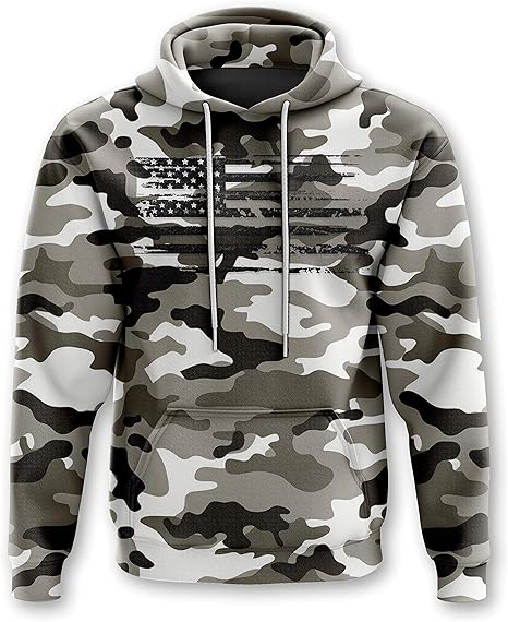 Tactical Pro Supply American Army Camo Flag Hoodie | 80% Cotton